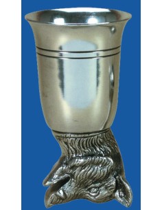 Gobelet en étain 14 cm tête...